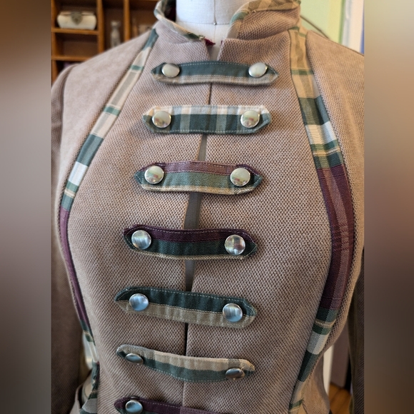 ✨one of a kind✨ Gorgeous Earth Toned Bespoke Steampunk Light Jacket | Medium - Picture 3 of 10